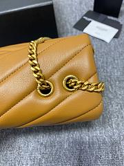 YSL Small Loulou 23 Brown Leather Gold Hardware  - 6