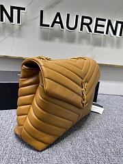YSL Medium Loulou 32 Brown Leather Gold Hardware - 3