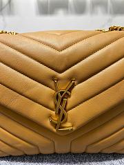 YSL Medium Loulou 32 Brown Leather Gold Hardware - 6