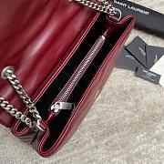 YSL Small Loulou 23 Wine Red Leather Silver Hardware - 2