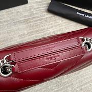 YSL Medium Loulou 32 Wine Red Leather Silver Hardware - 4