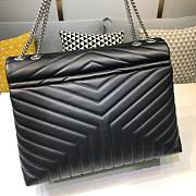 YSL Large Loulou 38 Black Leather Silver Hardware - 6