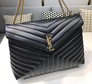 YSL Large Loulou 38 Black Leather Gold Hardware  - 1