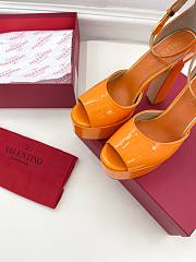 Valentino Open Toe Heels Orange 12cm  - 3