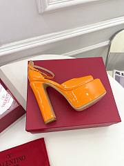 Valentino Open Toe Heels Orange 12cm  - 6