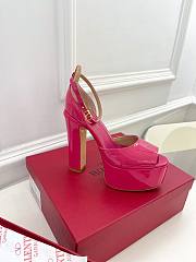 Valentino Open Toe Heels Hot Pink 12cm - 3