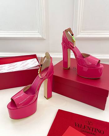 Valentino Open Toe Heels Hot Pink 12cm