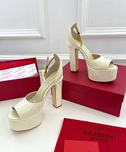 Valentino Open Toe Heels White 12cm - 1