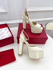 Valentino Open Toe Heels White 12cm - 4