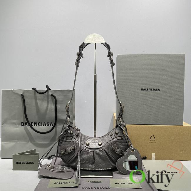 Balenciaga Le Cagole size XS Gray Material Lambskin 5579 - 1