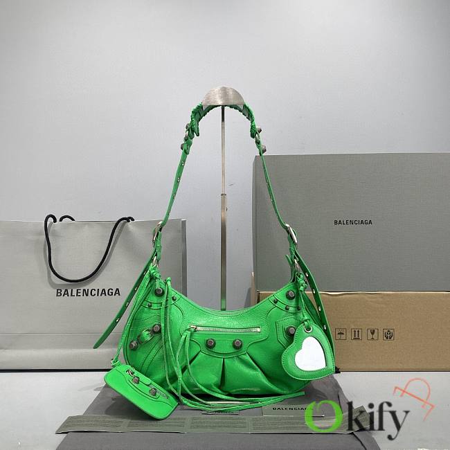 Balenciaga Le Cagole S Green Material Lambskin 5568 - 1