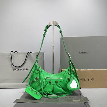 Balenciaga Le Cagole S Green Material Lambskin 5568