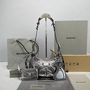Balenciaga Le Cagole XS Silver Material Lambskin 5567 - 1
