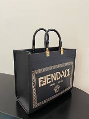 Fendace Sunshine Tote Black Leather 9771 - 2