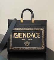 Fendace Sunshine Tote Black Leather 9771 - 1