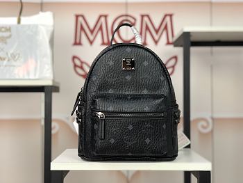 MCM Stark Side Studs Backpack in Visetos Black 27cm