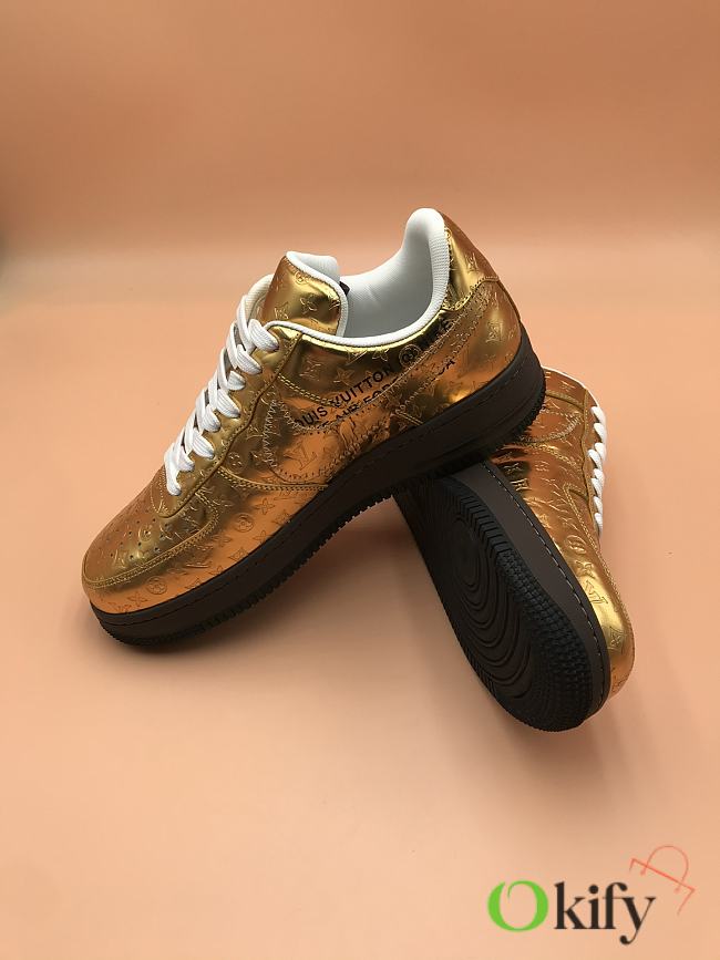 Louis Vuitton Nike Air Force 1 Low Gold 9801 - 1