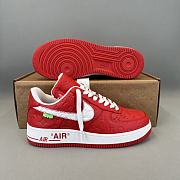 Louis Vuitton Nike Air Force 1 Low Red 9803 - 1