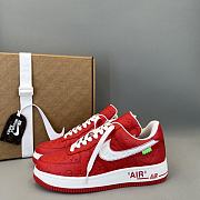 Louis Vuitton Nike Air Force 1 Low Red 9803 - 5
