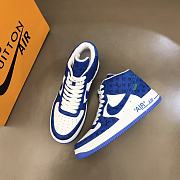 Louis Vuitton Nike Air Force 1 High Blue 9809 - 4