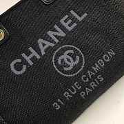 Chanel Large Shopping Bag Black Denim Deauville  - 6