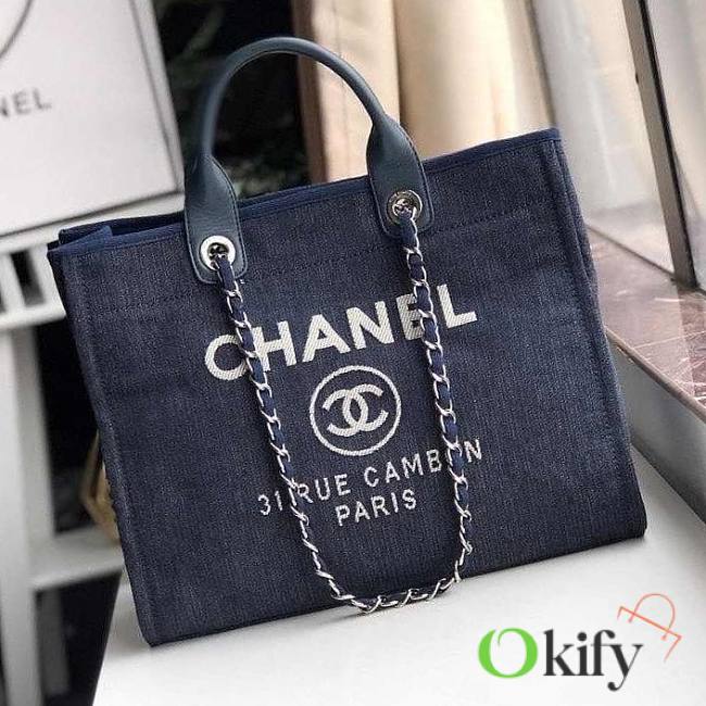 Chanel Large Shopping Bag Denim Deauville - 1