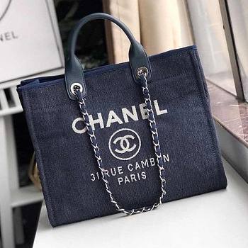 Chanel Large Shopping Bag Denim Deauville