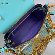 Fendace La Medusa Medium 25 Handbag Blue - 3