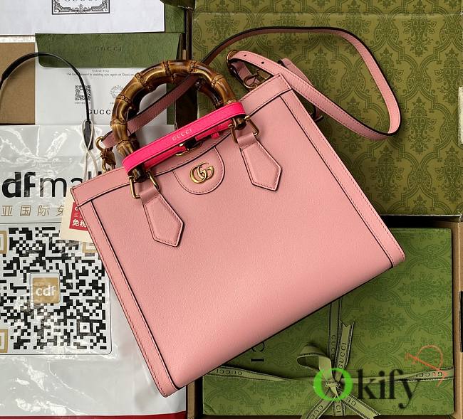 Gucci Diana small 27 tote pink bag 9876 - 1