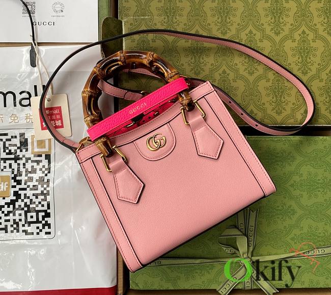 Gucci Diana mini 20 tote pink bag 9878 - 1
