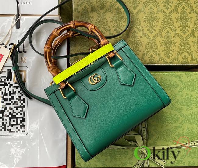 Gucci Diana mini 20 tote green bag 9880 - 1