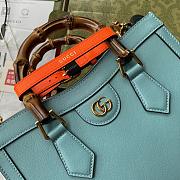Gucci Diana small 27 tote blue turquoise bag 9881 - 3