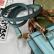 Gucci Diana mini 20 tote blue turquoise bag 9882 - 3