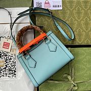 Gucci Diana mini 20 tote blue turquoise bag 9882 - 6