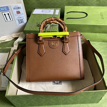 Gucci Diana small 27 tote brown bag 9883