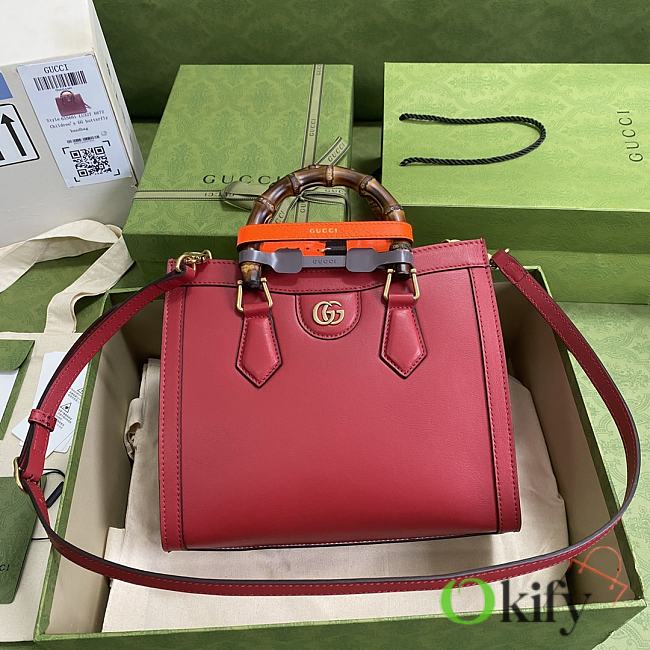 Gucci Diana small 27 tote red bag 9888 - 1