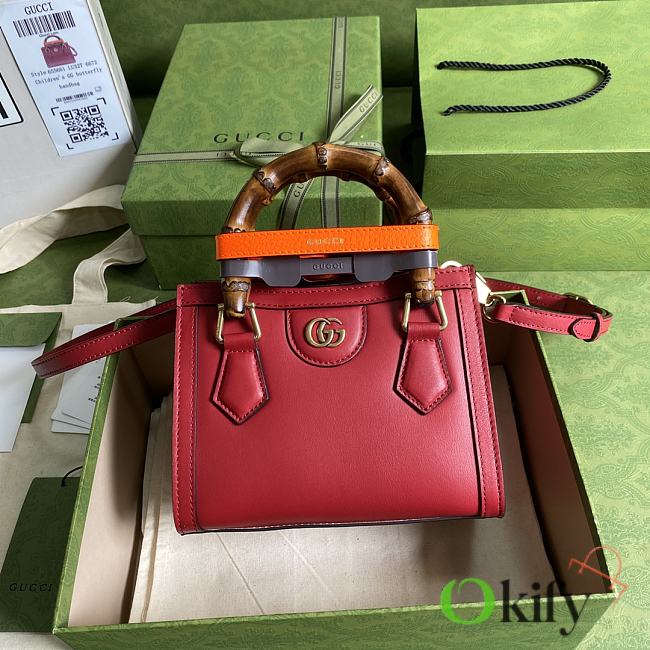 Gucci Diana mini 20 tote red bag 9889 - 1