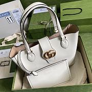 Gucci shopping bag 28 white leather - 2