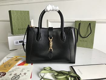 Gucci Jackie 1961 handle bag 30 black leather