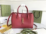 Gucci Jackie 1961 handle bag 30 wine red leather - 1