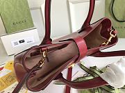 Gucci Jackie 1961 handle bag 30 wine red leather - 4