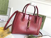 Gucci Jackie 1961 handle bag 30 wine red leather - 2
