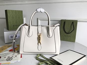 Gucci Jackie 1961 handle bag 30 white leather