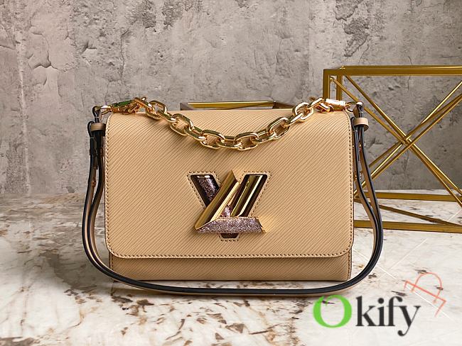Louis Vuitton Twist MM 23 Handbag Beige Epi Leather 9904 - 1