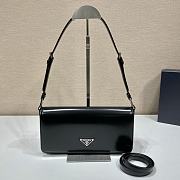 Prada Femme Bag 26 Black Brushed Leather 1BD323 - 1