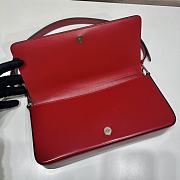 Prada Femme Bag 26 Red Brushed Leather 1BD323 - 4
