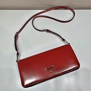 Prada Femme Bag 26 Red Brushed Leather 1BD323 - 3