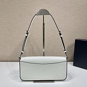 Prada Femme Bag 26 White Brushed Leather 1BD323 - 2