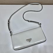 Prada Femme Bag 26 White Brushed Leather 1BD323 - 4