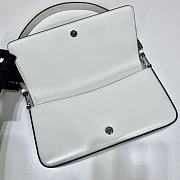 Prada Femme Bag 26 White Brushed Leather 1BD323 - 6
